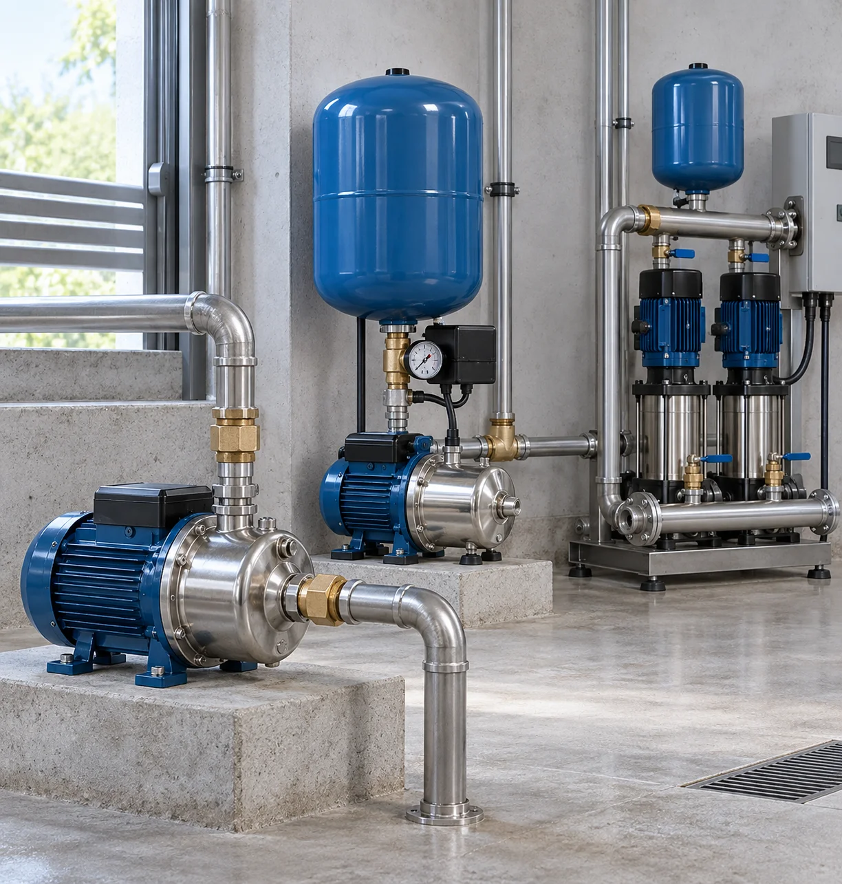 Pompe di superficie e sistemi di pressurizzazione per distribuzione dell’acqua