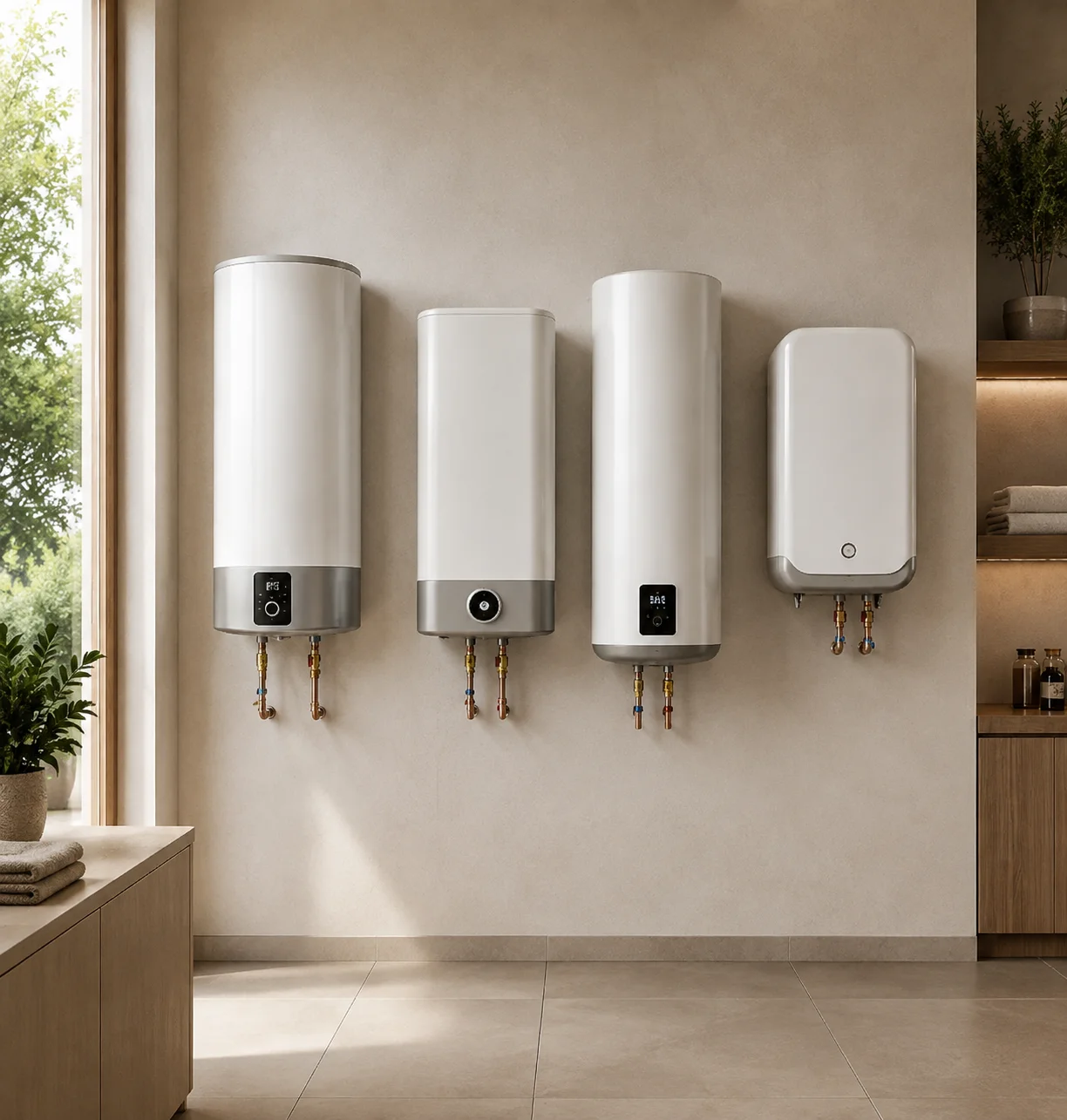 Scaldabagno elettrico, a gas e a pompa di calore.